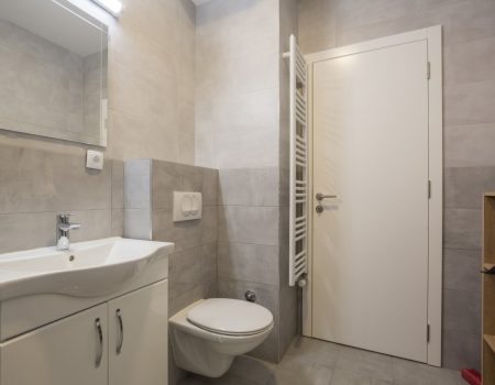 Bathroom interior in renovated apartment